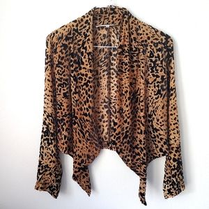 Lovers + Friends Animal Print Sheer Jacket